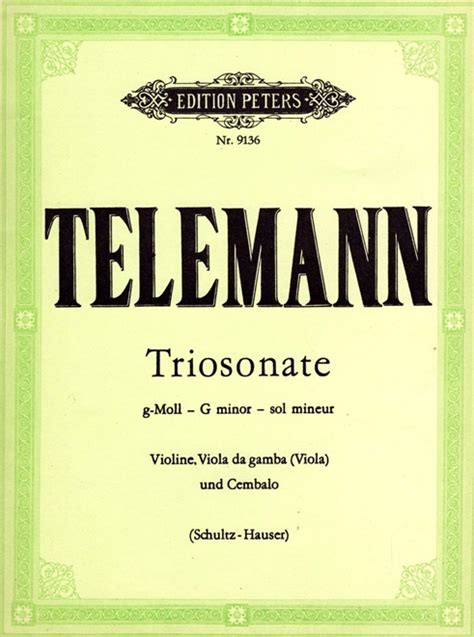 Triosonate G Moll Violine Viola Da Gamba Und Cembalo Triosonata Em Sol