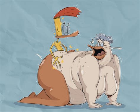 Rule 34 Agnes Delrooney Anatid Anseriform Anthro Ass Avian Big Butt Bird Blue Background Blue