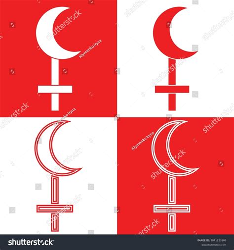 Lilith Symbol Set False Moon Demon Stock Vector (Royalty Free ...