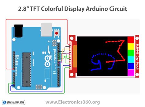 28 Tft Color Touchscreen Display With Arduino Electronics 360