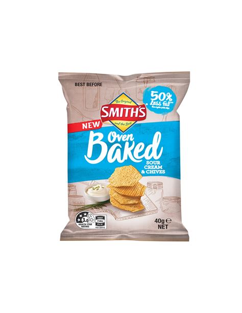 Smiths Oven Baked Sour Cream And Chives 40g X 15