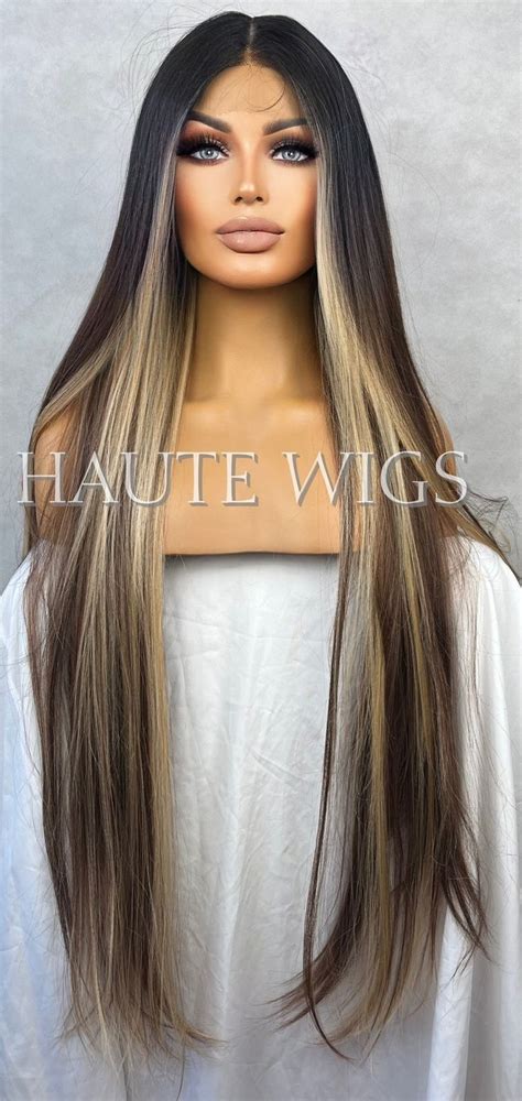 Nights Out In S Inspired Money Piece Brunette Brown Wig Blonde