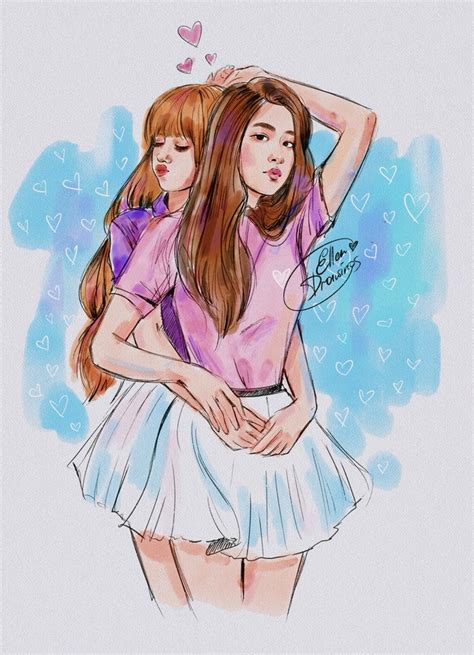 Ellendrawings On Twitter Test Sketching On Ipad Pro With Cutie Chaelisa 💕 Fanart Blackpink