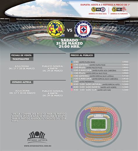 Estadio Azteca on Twitter: "Aprovecha la promoción 2⃣ 1⃣ 🎟️ Adquiere tu