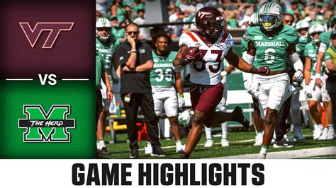 Virginia Tech Vs Marshall Game Highlights 2023 Acc Football Youtube