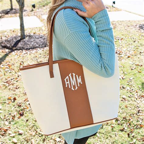 monogrammed tote bags canvas 10