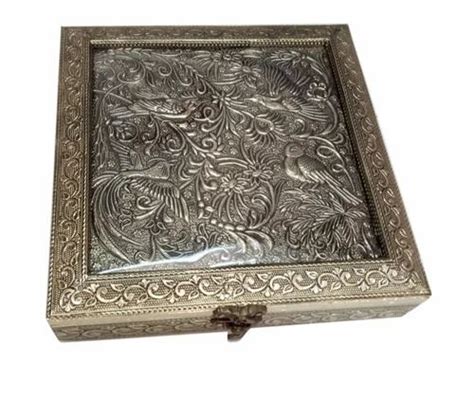 Metal Silver Meenakari Dry Fruit Box Box Capacity Gms At Rs