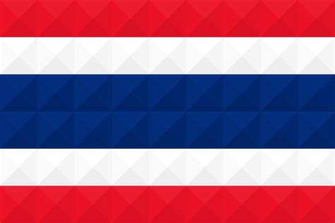 Artistic flag of Thailand with geometric wave concept art design ...