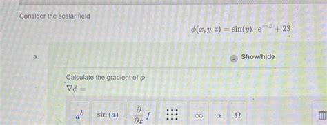 [solved] Consider The Scalar Field [ Phi X Y Z Sin