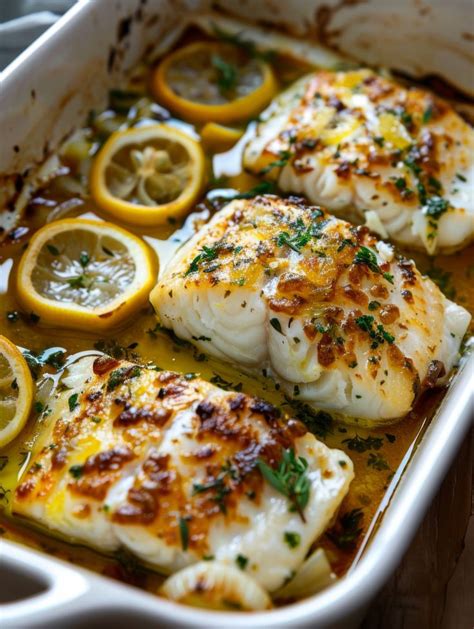 Lemon Butter Baked Cod Basil Salt Magazine In Fish Recipes