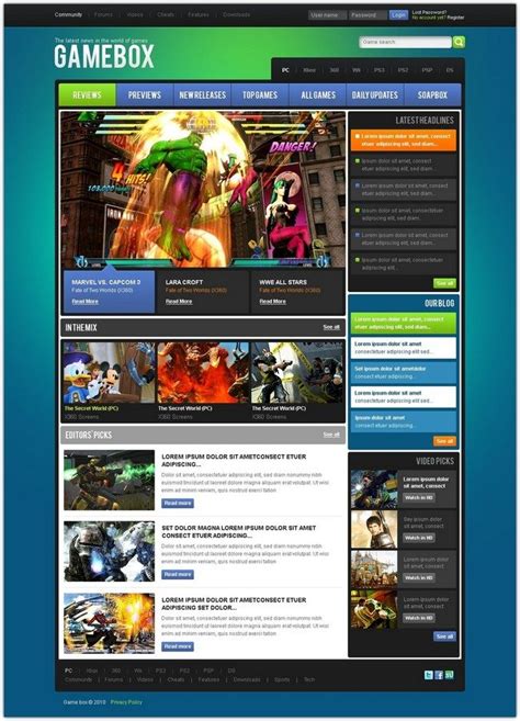 26+ Best Gaming Website Templates & Themes 2018 - Templatefor