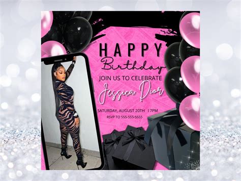 Birthday Flyer Baddie Birthday Birthday Template Download Now Etsy