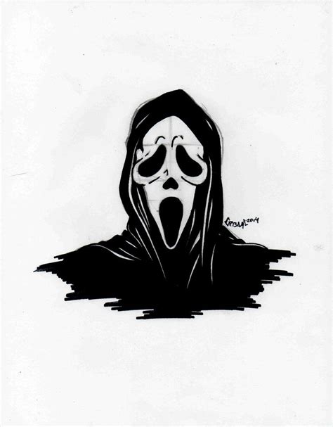 Ghost Face Sketch At Explore Collection Of Ghost