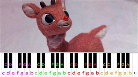 Rudolph the Red Nosed Reindeer (Hard Version) | Piano Letter Notes