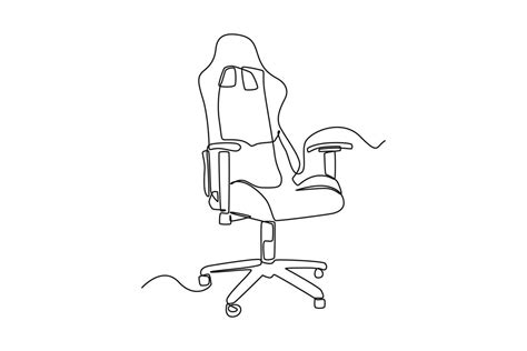 Single One Line Drawing Racing Cars Seat E Sports Game Concept