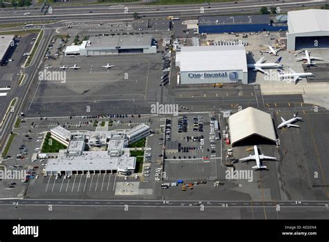 Aerial View Of Commercial Airline Operation At Newark Liberty International Airport Newark New