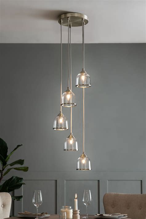 Buy Brushed Chrome Gloucester 5 Light Cluster Ceiling Light From Next