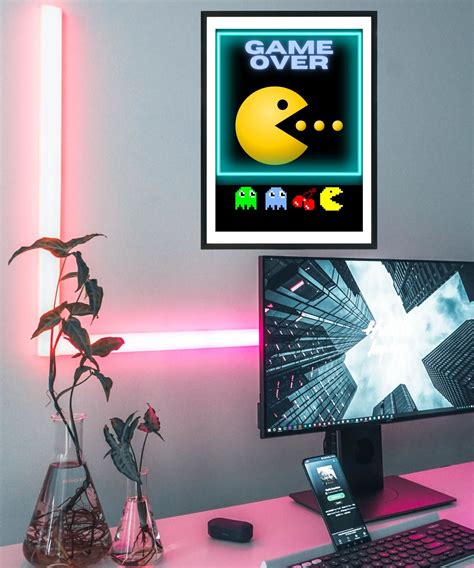 Pacman Game Wall Digital Download Pac Man Poster Pacman Wall Etsy