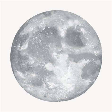 The Full Moon Is Shown In Black And White