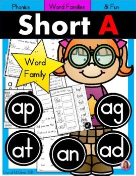 Short A Phonics Practice Printables For Word Families At An Ap Ag Ad