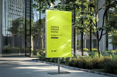 Street Advertising Standing Billboard Mockup | Mockupnest