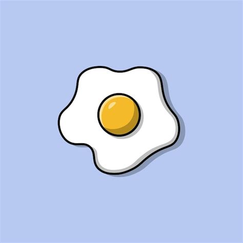 Premium Vector Fried Egg Vector Icon Illustration