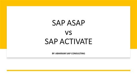 Sap Asap Vs Activate Methodologies Of Implementation Ac Sap