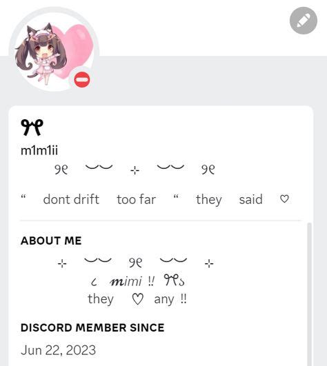 Aesthetic Discord Bio Template