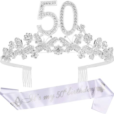 Buy 50th Birthday Ts For Women 50th Birthday Tiara And Sash Its