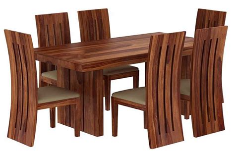 Buy Woodenio Wood Dining Table Seater With Chairs Set Dining Table