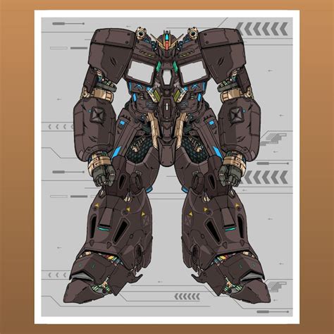 Premium Vector | Mobile design japan gundam combat mecha robot builded by head arm body leg ...