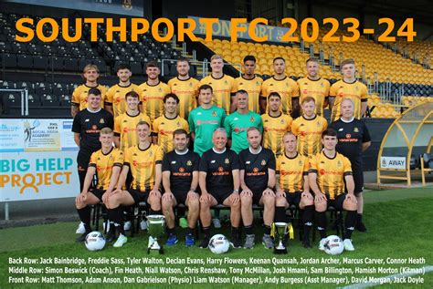 2023-24 Player Details | Southport Football Club