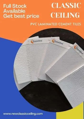 12 5mm Square Pvc Laminated Gypsum Ceiling Tile At Rs 90 Piece Polyvinyl Chloride Laminated