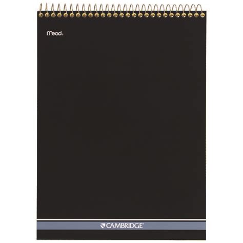 Cambridge Stiff Back Wire Bound Notepad Wide Legal Rule Canary Blue