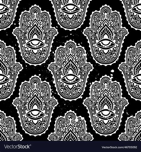 Hamsa Hand Of Fatima Ethnic Royalty Free Vector Image