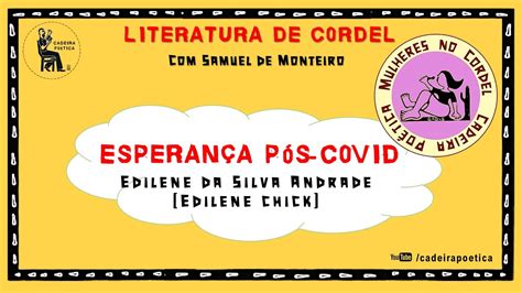 Esperança pós covid Edilene da Silva Andrade cordel por Samuel de