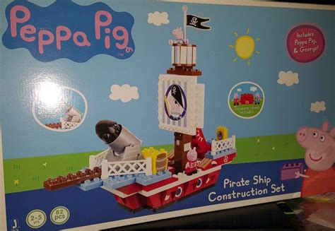 PEPPA PIG - Peppa and Georges Pirate Ship Construction Set Free ...