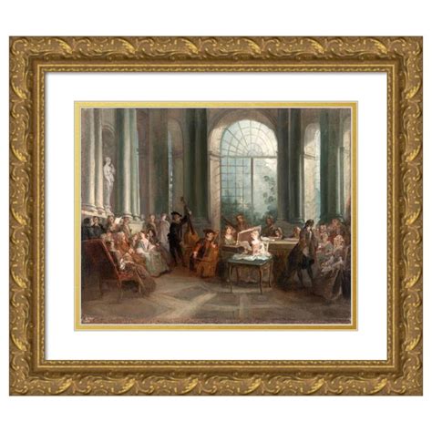 Nicolas Lancret 17x15 Gold Ornate Wood Frame And Double Matted Museum