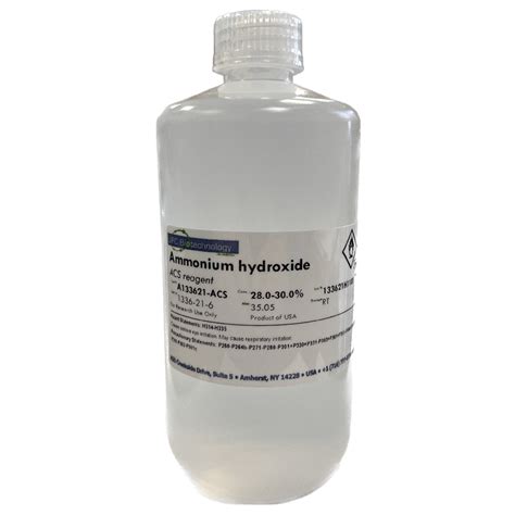 Ammonium Hydroxide Solution, 28-30% - ACS Grade - 500mL