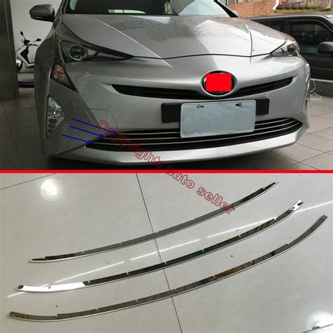 ABS Chrome Front Bumper Grille Trim For Toyota Prius 2016 2017 In