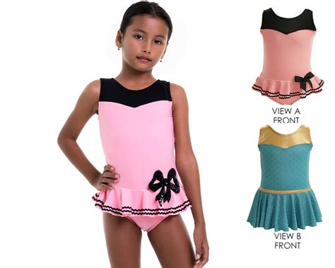 Girls Swimwear Pattern Girls Leotard Pattern Pdf Gymnastics Etsy