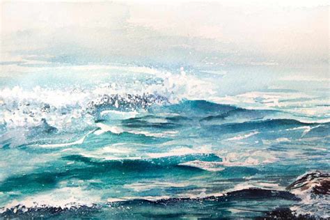 How to Paint Waves whit Watercolor – Urbaki Art