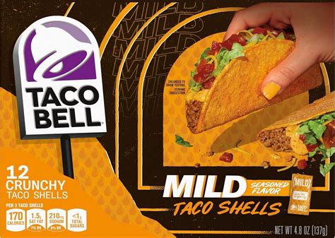 Taco Bell Mild Crunchy Seasoned Flavor Taco Shells 12 Ct