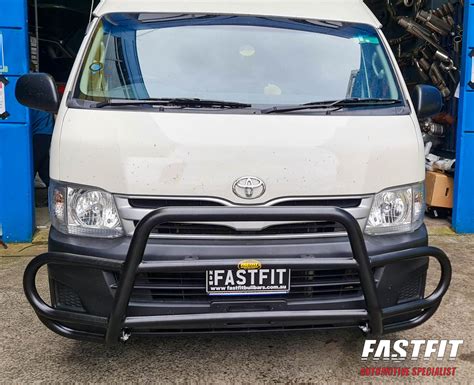 Shop Ecb Textura Black Roo Bar Type 8 Profile Bar To Suit Toyota Hiace