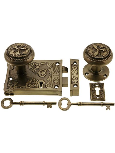 Rim Locks For Doors X Decorative Lock Set In Antique By