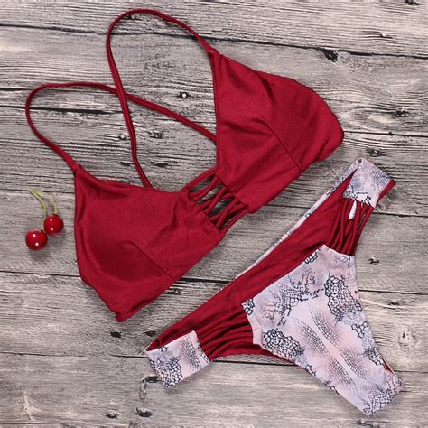 Popular Red String Bikini Buy Cheap Red String Bikini Lots From China