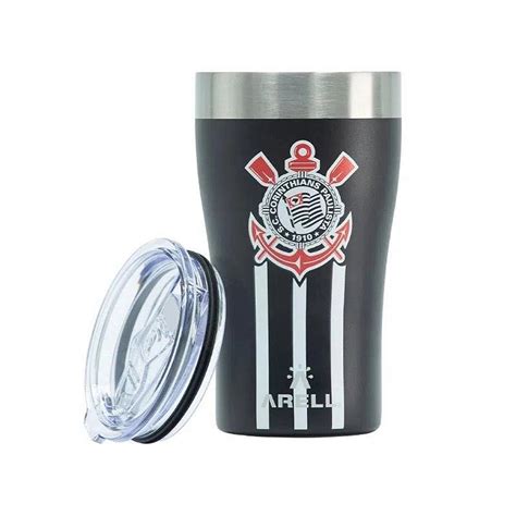 Copo Corinthians Térmico Inox a Vácuo Arell 500ml Sports Plus