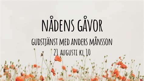 Nådens gåvor Anders Månsson YouTube