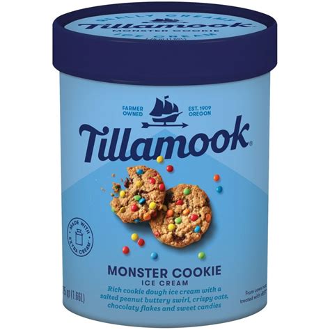 Tillamook Monster Cookie Ice Cream 1 75 Qt