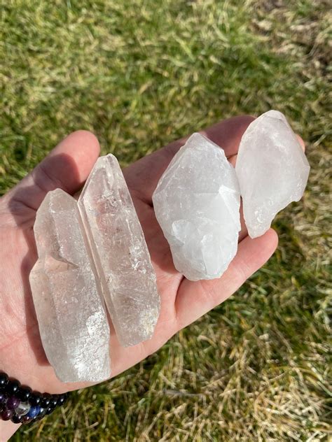 Clear Quartz Crystal Point Grade Ab Quartz Raw Quartz Etsy Australia